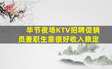 毕节夜场KTV招聘促销员兼职生意很好收入稳定